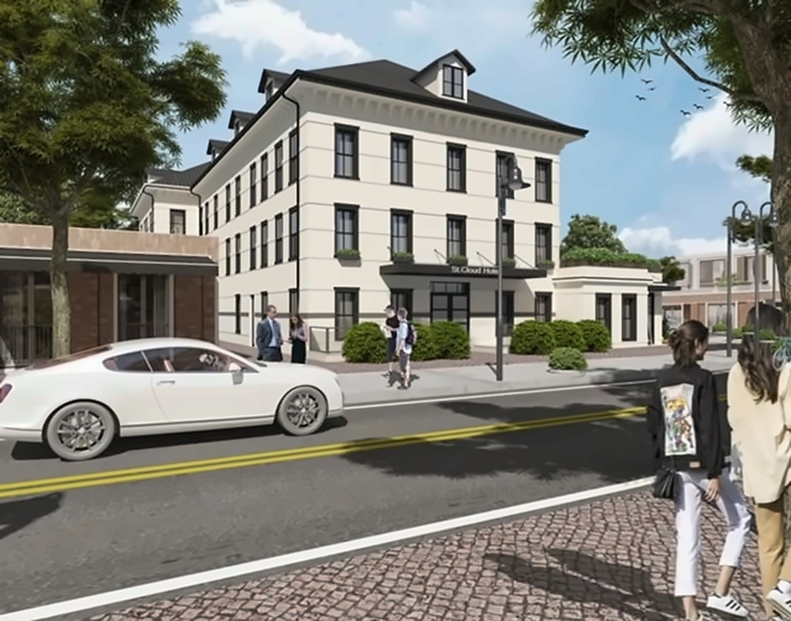 Cafe entrance rendering