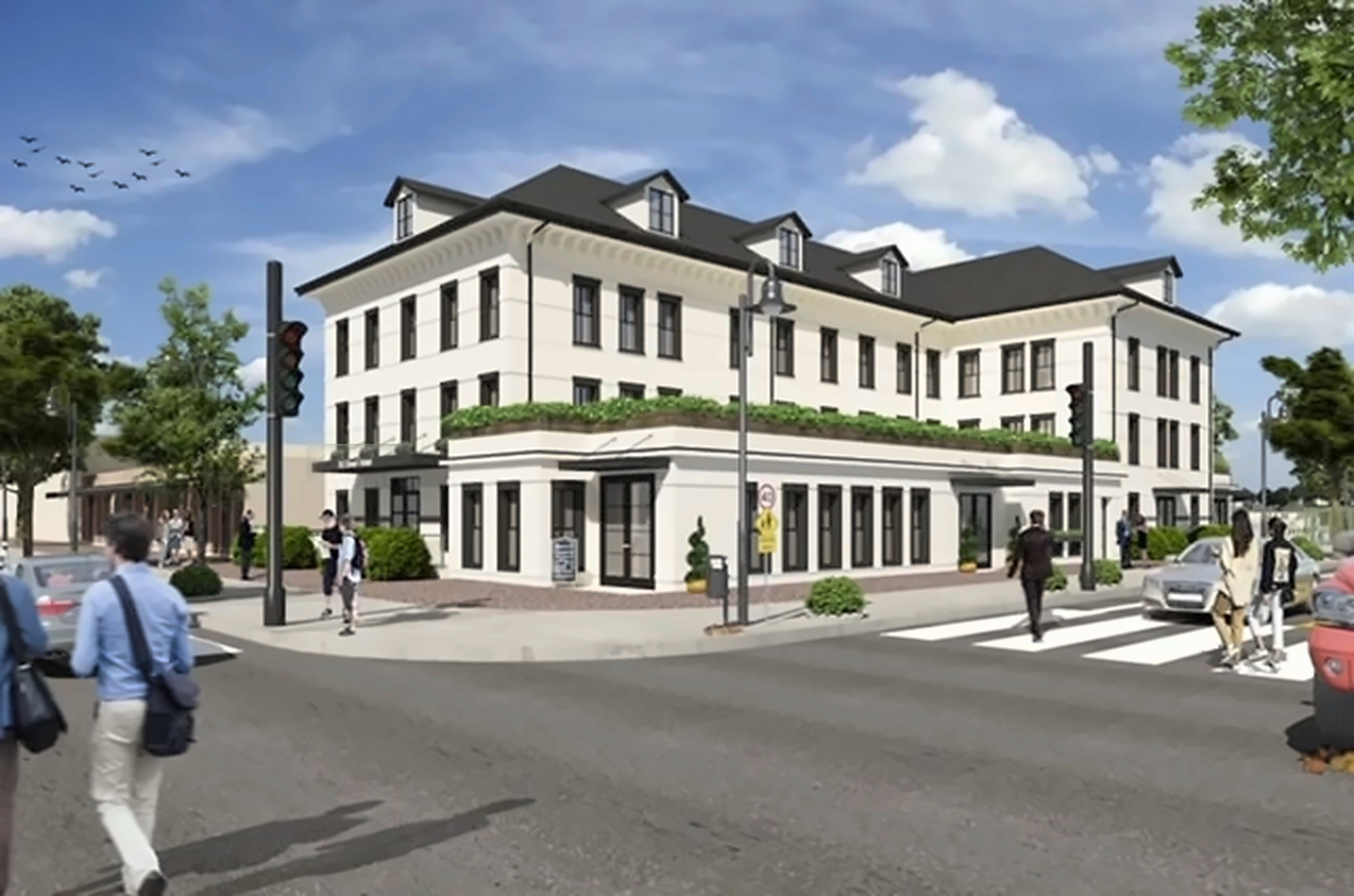 Street corner rendering